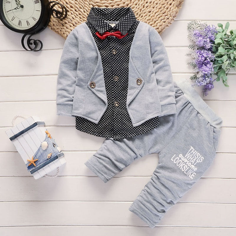 New Design Toddler Boys Casual Suit Set Boys Clothes Set